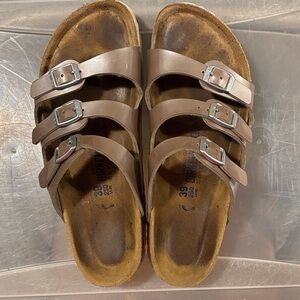 Birkenstock Metallic Bronze Multi-Strap Sandals